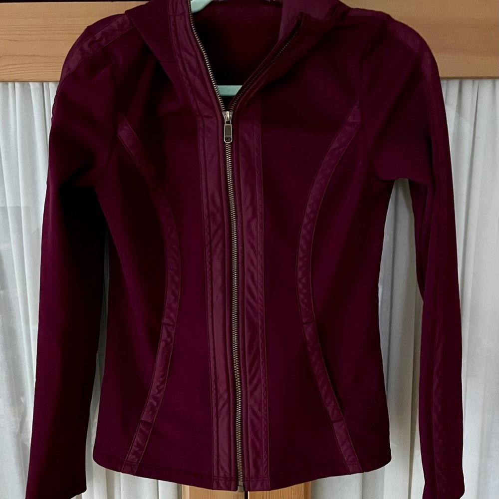 Athleta Burgundy Zip-Up Jacket